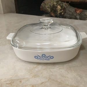 Corningware Blue Cornflower vintage serving dish with lid